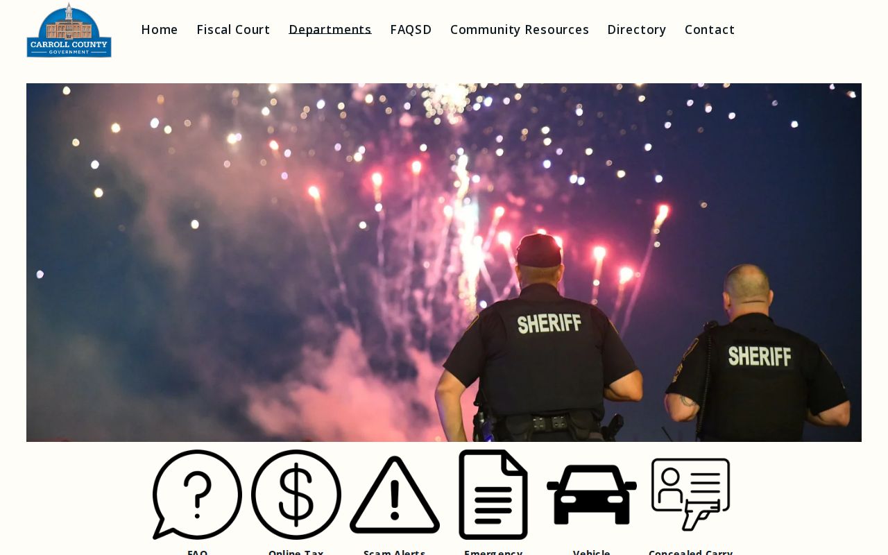 Carroll County arrest lookup source for the county sheriff