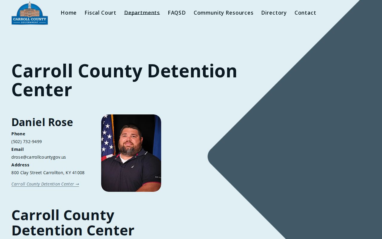 Carroll County arrest records source for the detention center