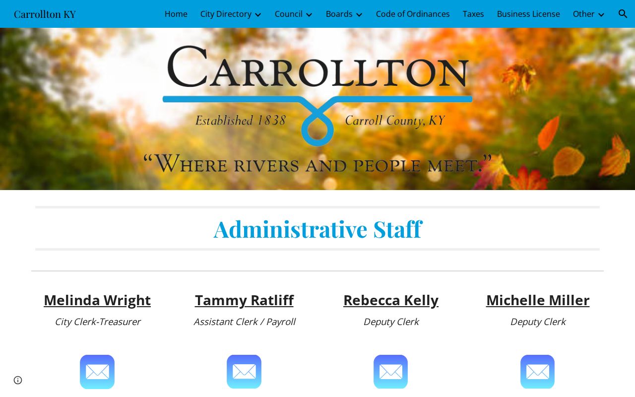 Carrollton Administration page with city open records request instructions